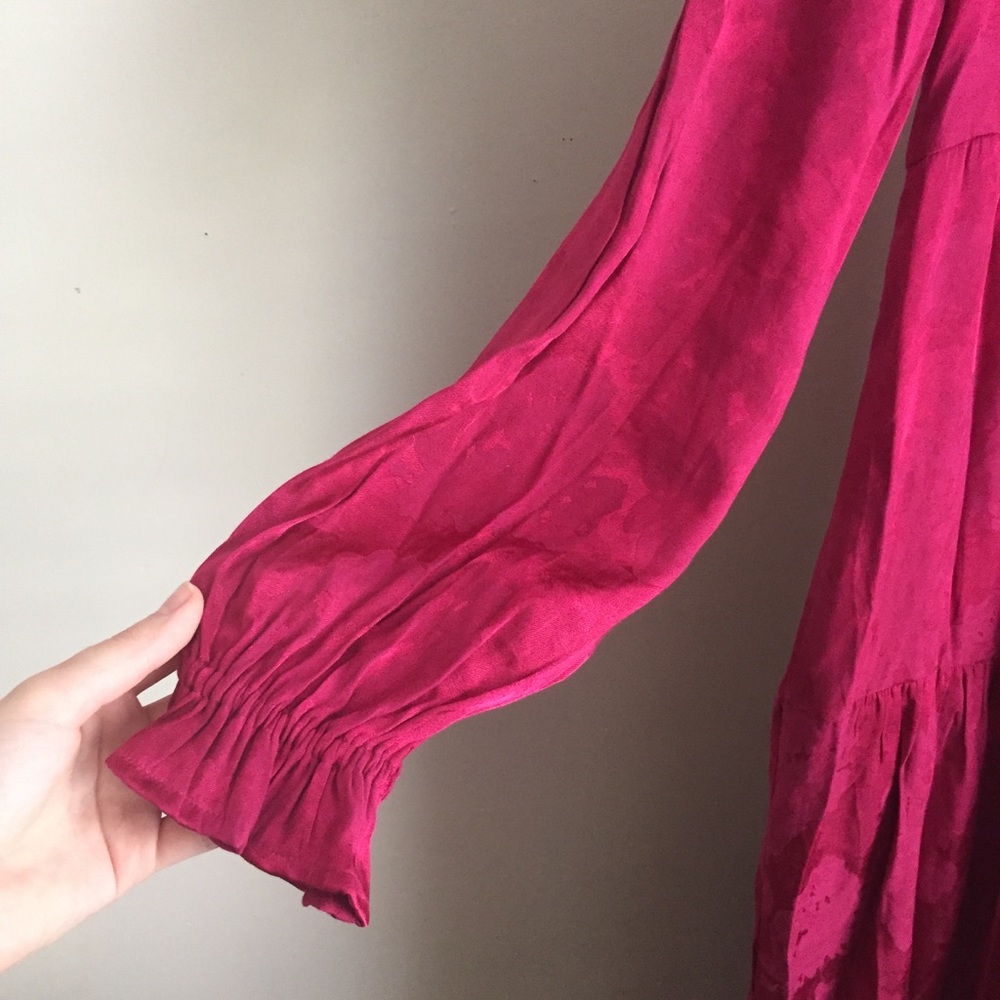 NWT Maeve by Anthropologie Pink Tiered Maxi Dress - Picture 12 of 17